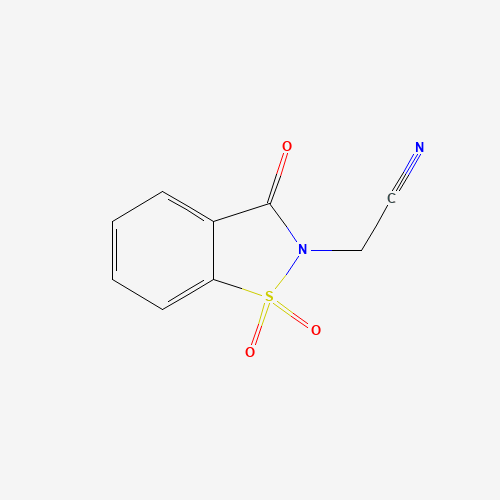52188-12-2 (1,1,3-TRIOXO-1,3-DIHYDRO-1LAMBDA6-BENZO[D]ISOTHIAZOL-2-YL)-ACETONITRILE chemical structure