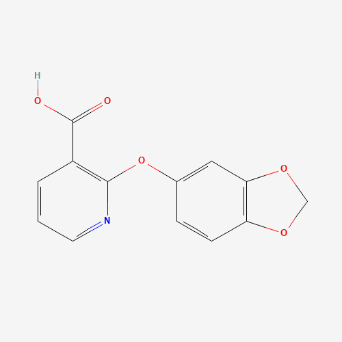 214758-41-5 2-(1,3-BENZODIOXOL-5-YLOXY)NICOTINIC ACID chemical structure