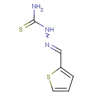 5351-91-7 2-(2-THIENYLMETHYLIDENE)HYDRAZINE-1-CARBOTHIOAMIDE chemical structure