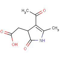 33492-33-0 2-(4-ACETYL-2,3-DIHYDRO-5-METHYL-2-OXO-1H-PYRROL-3-YL)ACETIC ACID chemical structure