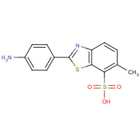 130-17-6 2-(4-Aminophenyl)-6-methyl-1,3-benzothiazole-7-sulfonic acid chemical structure