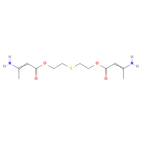 13560-49-1 thiodiethane-1,2-diyl bis(3-aminobut-2-enoate) chemical structure