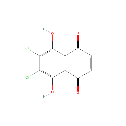 14918-69-5 2,3-DICHLORO-5,8-DIHYDROXY-1,4-NAPHTHOQUINONE chemical structure