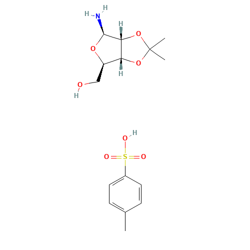 29836-10-0 2,3-O-ISOPROPYLIDENE-BETA-D-RIBOFURANOSYLAMINE P-TOLUENESULFONATE SALT chemical structure