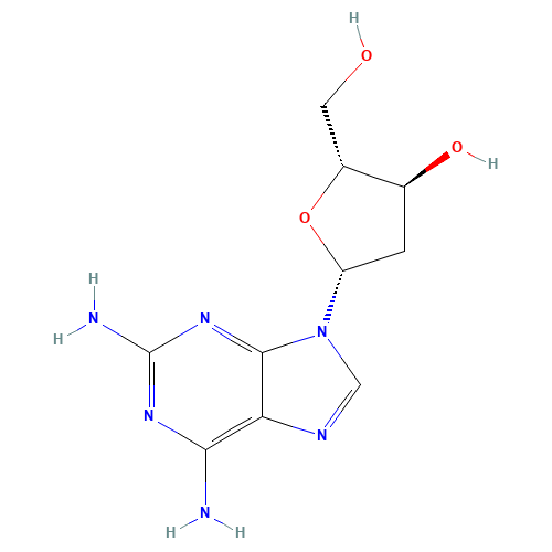 4546-70-7 2,6-Diaminopurine 2'-deoxyriboside chemical structure
