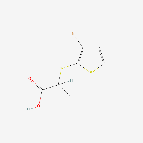 6645-60-9 2-((3-Bromo-2-thienyl)thio)propionicacid chemical structure