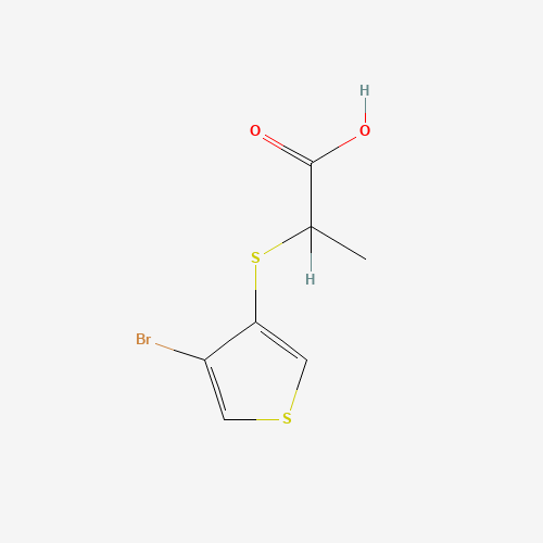 86004-64-0 2-((4-Bromo-3-thienyl)thio)propanoicacid chemical structure