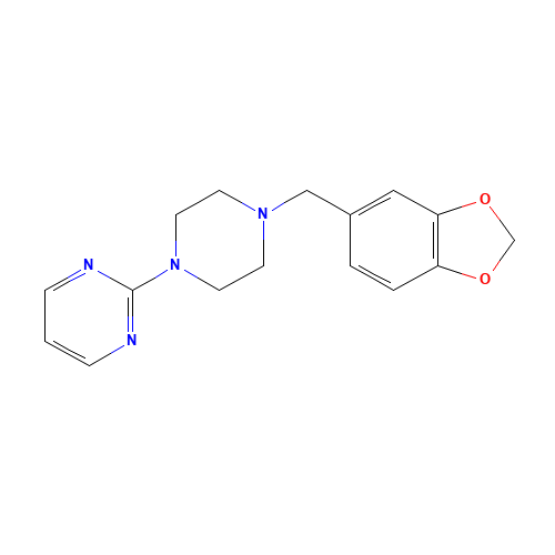 3605-01-4 2-[4-(1,3-Benzodioxol-5-ylmethyl)piperazin-1-yl]pyrimidine chemical structure