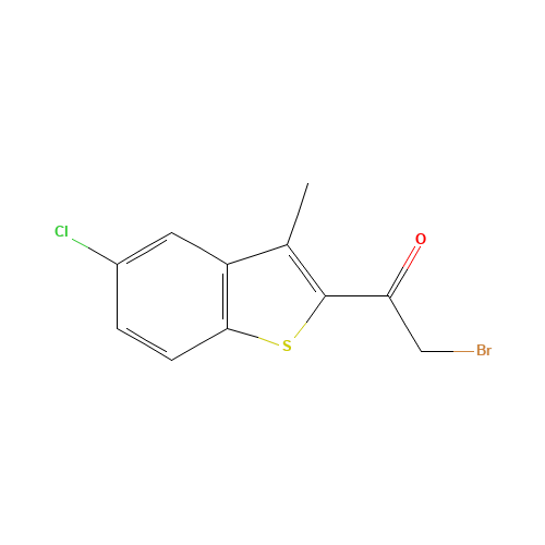 175203-97-1 2-BROMO-1-(5-CHLORO-3-METHYLBENZO[B]THIOPHEN-2-YL)ETHAN-1-ONE chemical structure