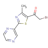 423768-43-8 2-BROMO-1-[4-METHYL-2-(2-PYRAZINYL)-1,3-THIAZOL-5-YL]-1-ETHANONE chemical structure