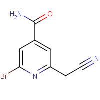312325-81-8 2-Bromo-6-(cyanomethyl)-4-pyridinecarboxamide chemical structure