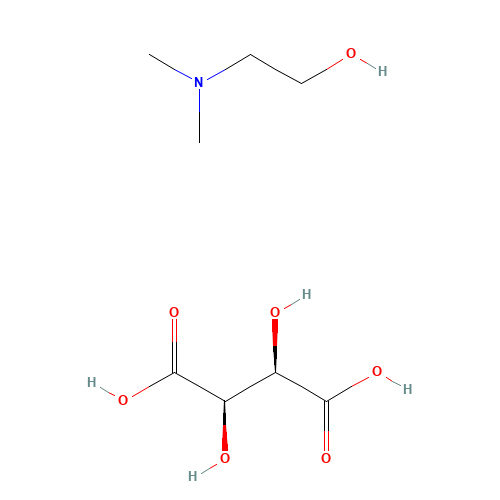 5988-51-2 2-Dimethylaminoethanol (+)-bitartrate salt chemical structure