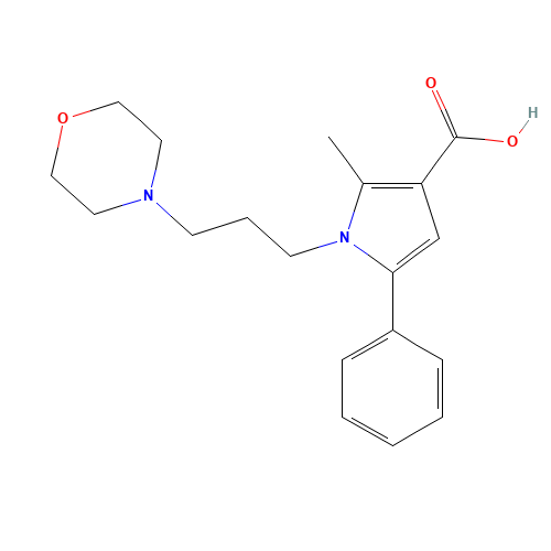 306936-20-9 2-METHYL-1-(3-MORPHOLINOPROPYL)-5-PHENYL-1H-PYRROLE-3-CARBOXYLIC ACID chemical structure