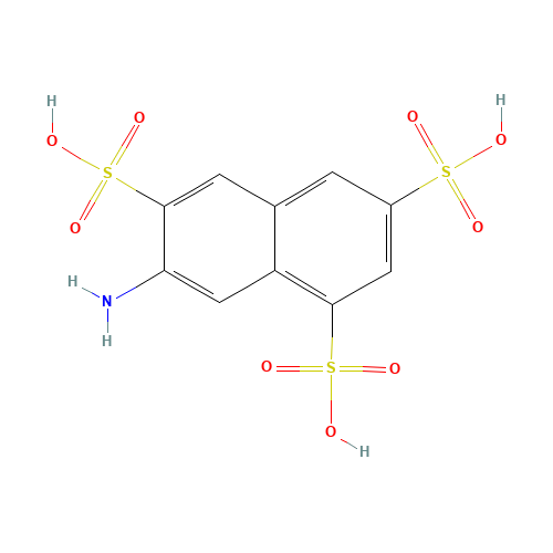 118-03-6 2-Amino-3,6,8-naphthalenetrisulfonic acid chemical structure