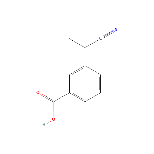 5537-71-3 m-(1-Cyanoethyl)benzoic acid chemical structure