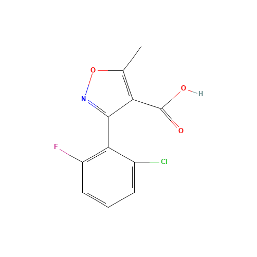 3919-74-2 3-(2-Chloro-6-fluorophenyl)-5-methylisoxazole-4-carboxylic acid chemical structure