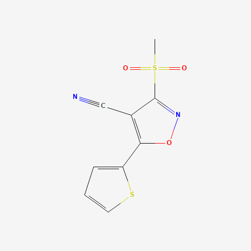 499771-08-3 3-(METHYLSULFONYL)-5-(2-THIENYL)ISOXAZOLE-4-CARBONITRILE chemical structure