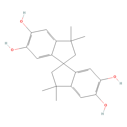 77-08-7 5,5',6,6'-TETRAHYDROXY-3,3,3',3'-TETRAMETHYL-1,1'-SPIROBISINDANE chemical structure
