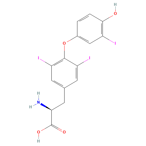 6893-02-3 O-(4-Hydroxy-3-iodophenyl)-3,5-diiodo-L-tyrosine chemical structure