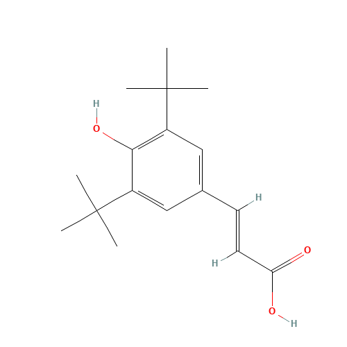 22014-01-3 3,5-DI-TERT-BUTYL-4-HYDROXYCINNAMIC ACID chemical structure
