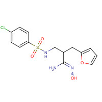 499769-99-2 3-[[(4-CHLOROPHENYL)SULFONYL](2-FURYLMETHYL)AMINO]-N'-HYDROXYPROPANIMIDAMIDE chemical structure