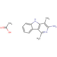 68808-54-8 3-AMINO-1,4-DIMETHYL-5H-PYRIDO[4,3-B]INDOLE,ACETATE chemical structure