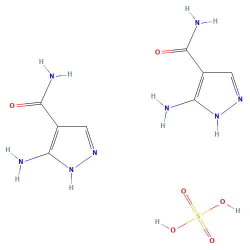27511-79-1 3-Amino-4-pyrazolecarboxamide hemisulfate chemical structure