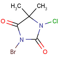 126-06-7 3-Bromo-1-chloro-5,5-dimethylhydantoin chemical structure