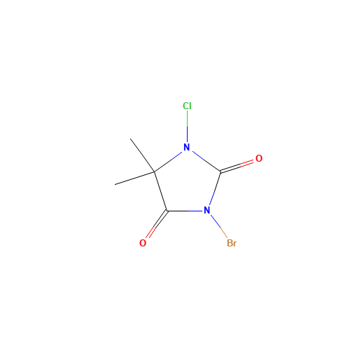 126-06-7 3-Bromo-1-chloro-5,5-dimethylhydantoin chemical structure