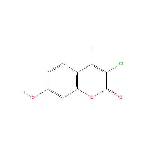 6174-86-3 3-CHLORO-7-HYDROXY-4-METHYLCOUMARIN chemical structure