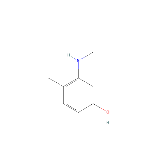 120-37-6 3-Ethylamino-4-methylphenol chemical structure