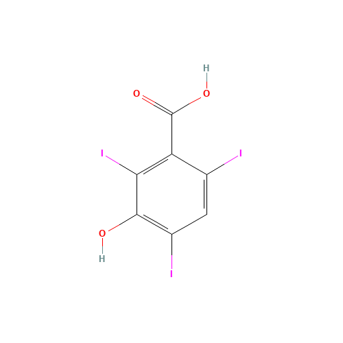 53279-72-4 3-HYDROXY-2,4,6-TRIIODOBENZOIC ACID chemical structure