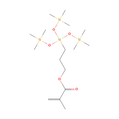 17096-07-0 3-(METHACRYLOYLOXY)PROPYLTRIS(TRIMETHYLSILOXY)SILANE chemical structure