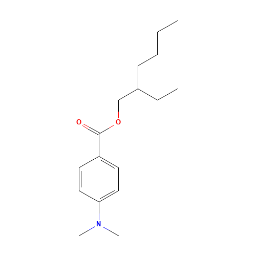 21245-02-3 2-Ethylhexyl 4-dimethylaminobenzoate chemical structure
