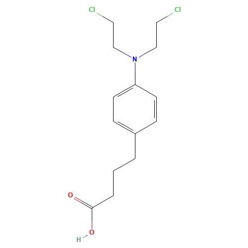 305-03-3 4-[BIS(2-CHLOROETHYL)AMINO]BENZENEBUTANOIC ACID chemical structure