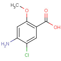 7206-70-4 4-AMINO-5-CHLORO-2-METHOXYBENZOIC ACID chemical structure