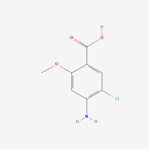7206-70-4 4-AMINO-5-CHLORO-2-METHOXYBENZOIC ACID chemical structure