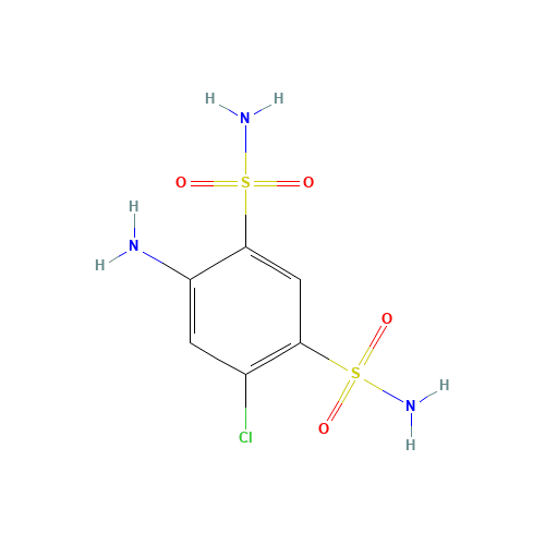 121-30-2 4-Amino-6-chlorobenzene-1,3-disulfonamide chemical structure