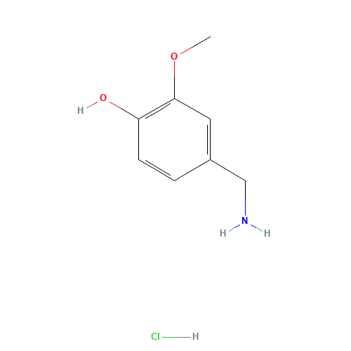 7149-10-2 4-Hydroxy-3-methoxybenzylamine hydrochloride chemical structure