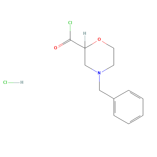 135072-14-9 4-BENZYL-2-MORPHOLINECARBONYL CHLORIDE HYDROCHLORIDE chemical structure