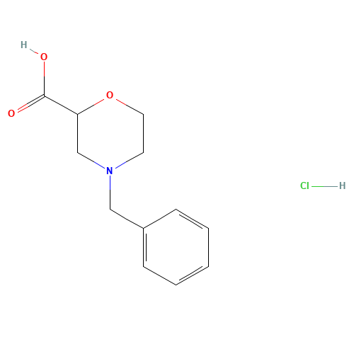135072-15-0 4-BENZYL-2-MORPHOLINECARBOXYLIC ACID HYDROCHLORIDE chemical structure