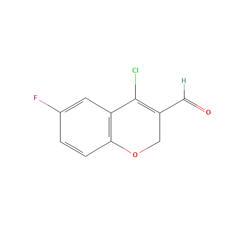105799-69-7 4-CHLORO-6-FLUORO-2H-BENZOPYRAN-3-CARBOXALDEHYDE chemical structure