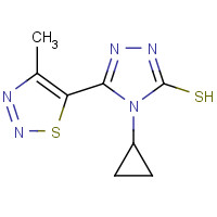 352018-98-5 4-CYCLOPROPYL-5-(4-METHYL-1,2,3-THIADIAZOL-5-YL)-4H-1,2,4-TRIAZOLE-3-THIOL chemical structure