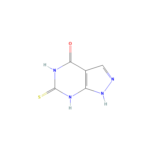 24521-76-4 4-HYDROXY-6-MERCAPTOPYRAZOLO[3,4-D]PYRIMIDINE chemical structure