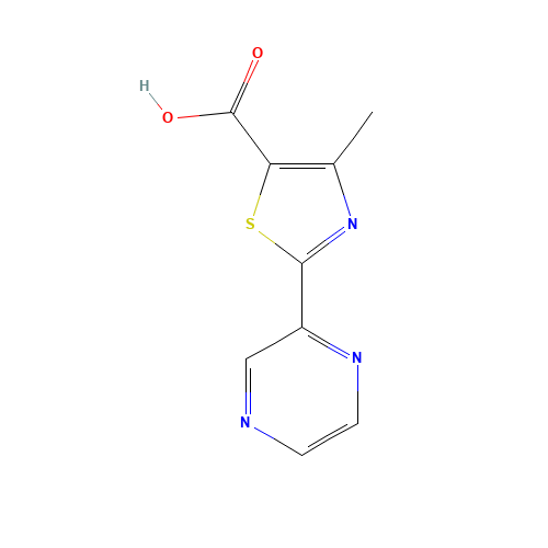 216959-92-1 4-METHYL-2-(2-PYRAZINYL)-1,3-THIAZOLE-5-CARBOXYLIC ACID chemical structure