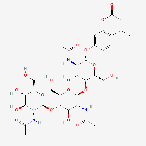 53643-13-3 4-METHYLUMBELLIFERYL-N,N',N''-TRIACETYL-BETA-CHITOTRIOSIDE chemical structure