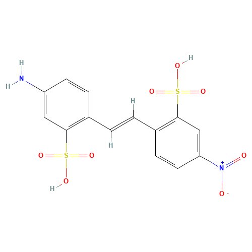 119-72-2 4-Nitro-4'-aminostilbene-2,2'-disulfonic acid chemical structure