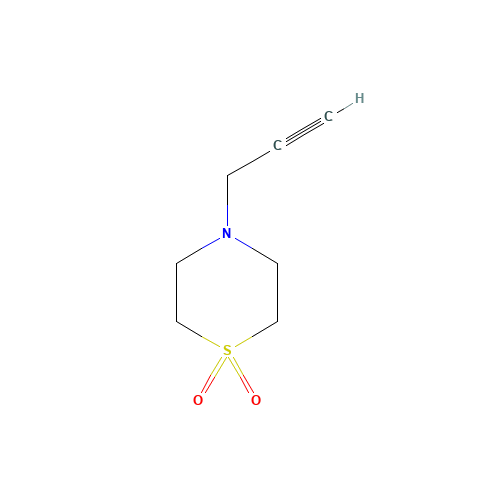 10442-03-2 4-PROPARGYLTHIOMORPHOLINE 1,1-DIOXIDE chemical structure