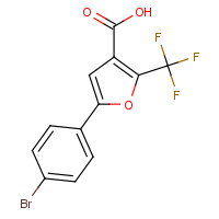 229957-02-2 5-(4-BROMOPHENYL)-2-(TRIFLUOROMETHYL)-3-FUROIC ACID chemical structure