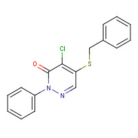 16461-34-0 5-(BENZYLTHIO)-4-CHLORO-2-PHENYLPYRIDAZIN-3(2H)-ONE chemical structure
